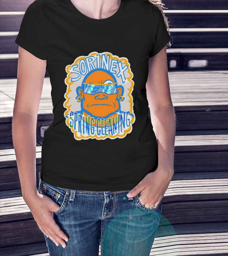 Sorinex Spring Cleaning Blue Orange Bold Character Head T-Shirt