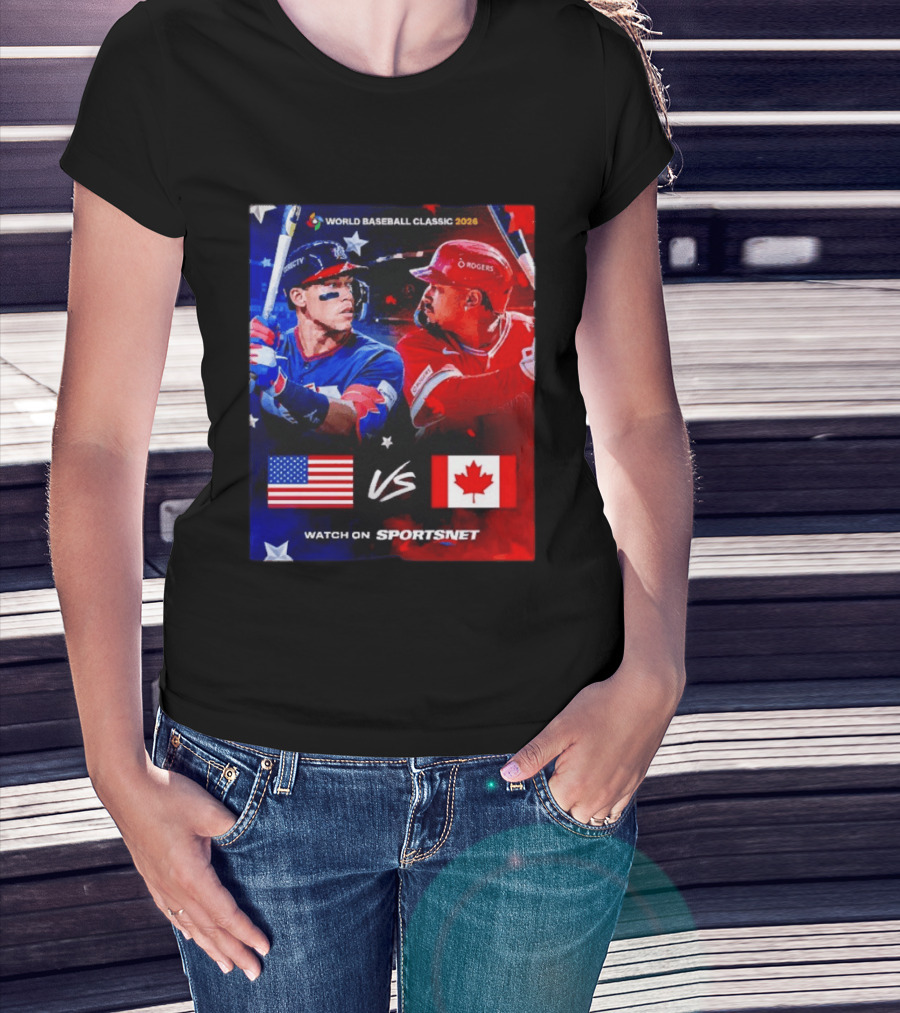 World Baseball Classic 2026 USA Vs Canada Sportsnet Event T-Shirt
