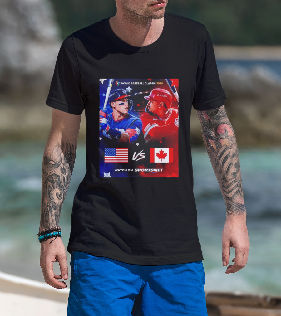 World Baseball Classic 2026 USA Vs Canada Sportsnet Event T-Shirt