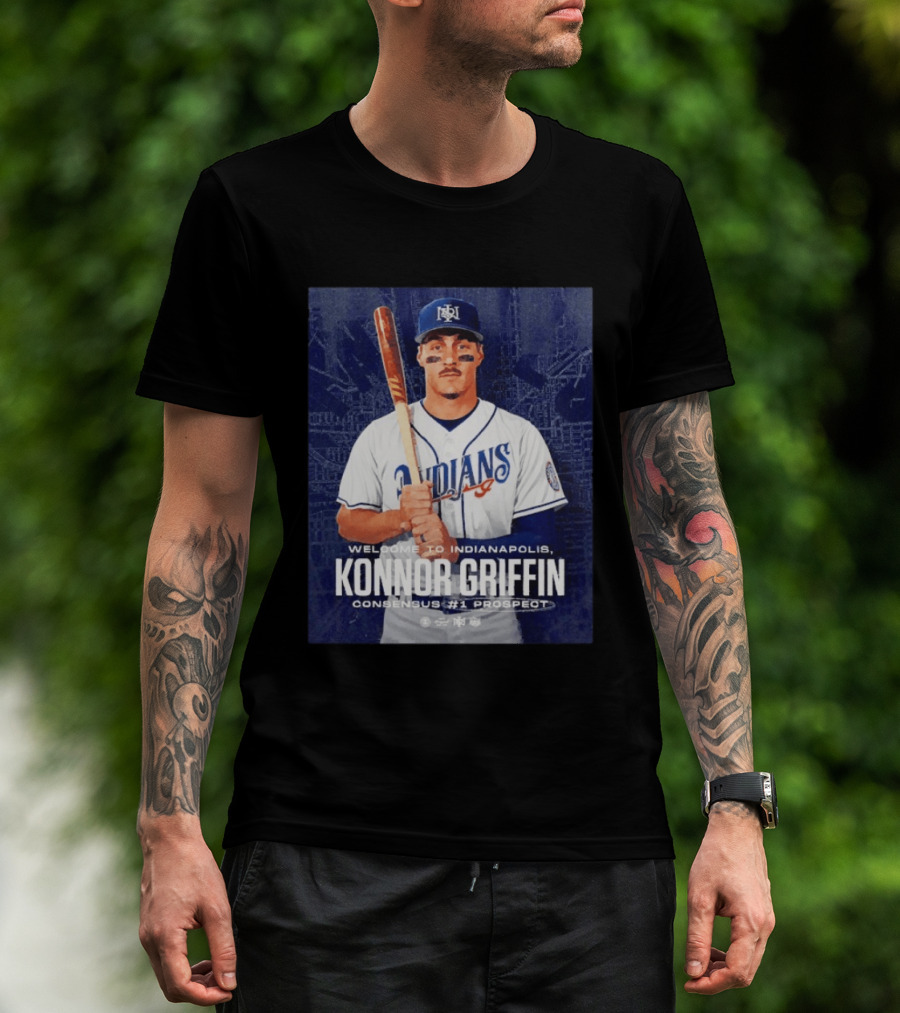 Welcome To Indianapolis Konnor Griffin Consensus #1 Prospect Indians Baseball T-Shirt
