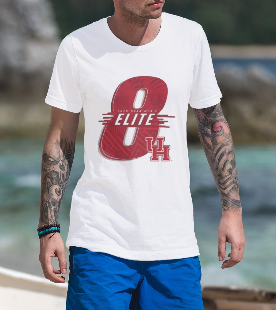 2026 NCAA Men's Elite 8 Houston Cougars UH T-Shirt