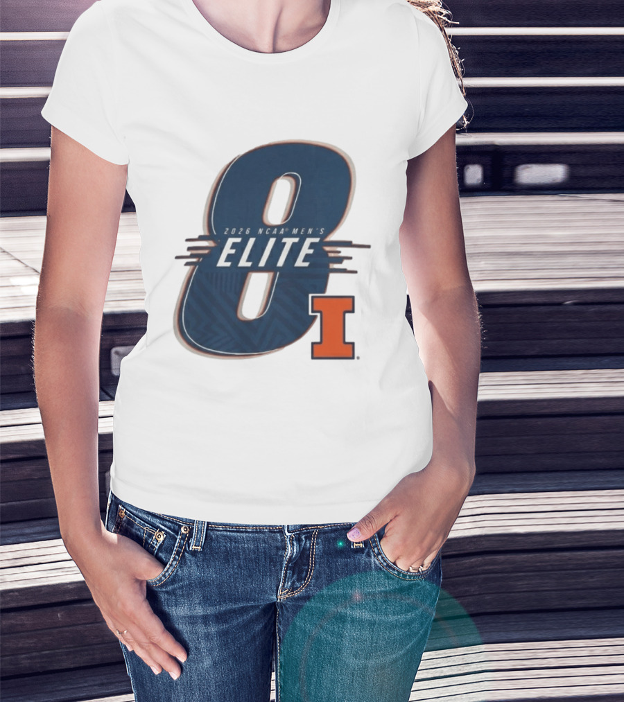 2026 NCAA Men's Elite 8 Illinois Fighting Illini I T-Shirt