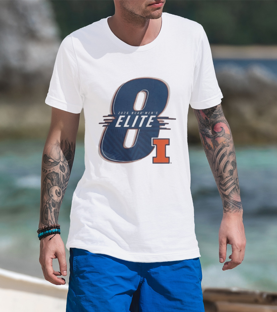 2026 NCAA Men's Elite 8 Illinois Fighting Illini I T-Shirt
