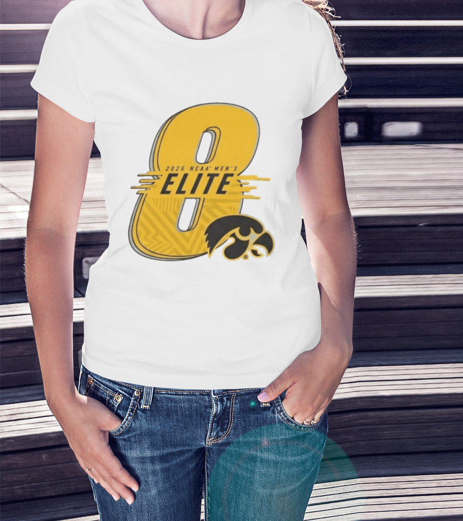 2026 NCAA Men's Elite 8 Iowa Hawkeyes Fan Gear T-Shirt
