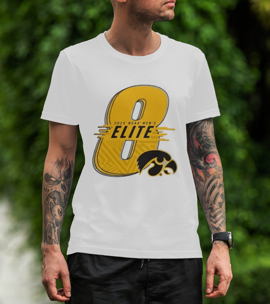 2026 NCAA Men's Elite 8 Iowa Hawkeyes Fan Gear T-Shirt