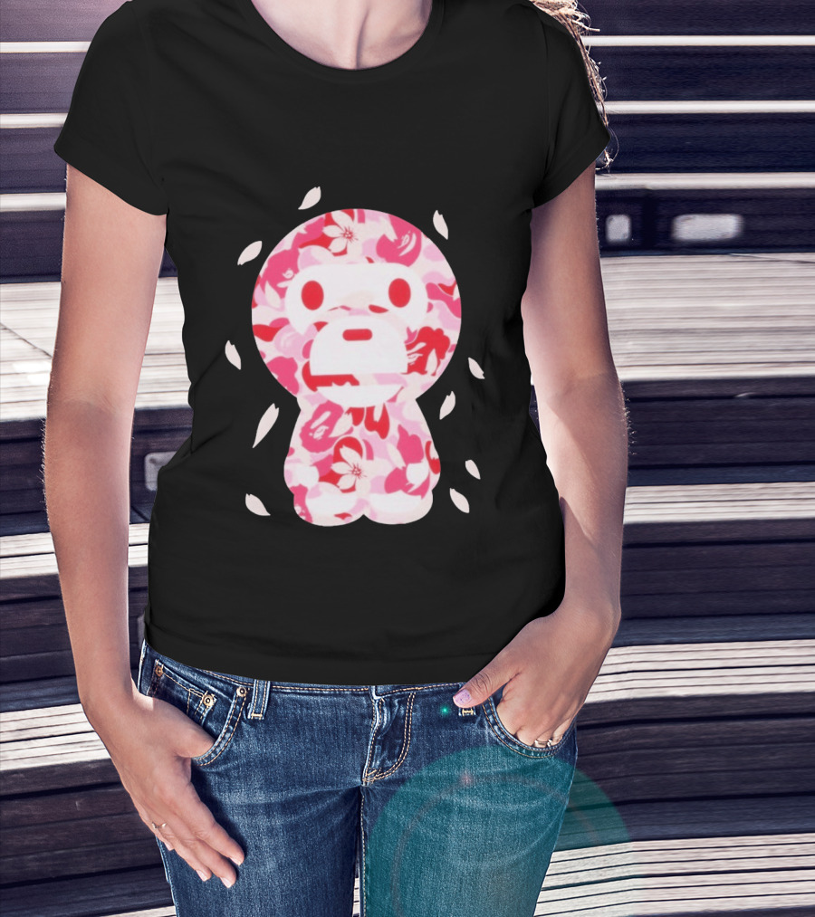 Abc Sakura Camo Baby Milo Cropped Blossom Series T-Shirt