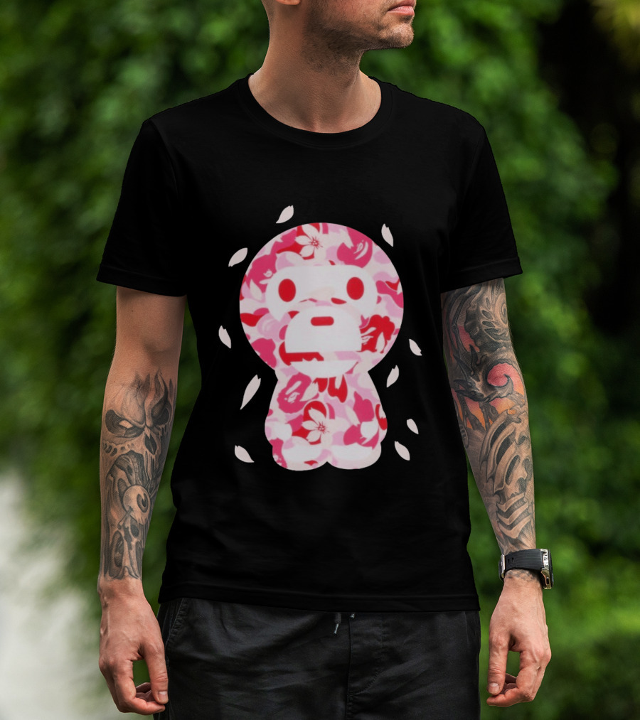 Abc Sakura Camo Baby Milo Cropped Blossom Series T-Shirt