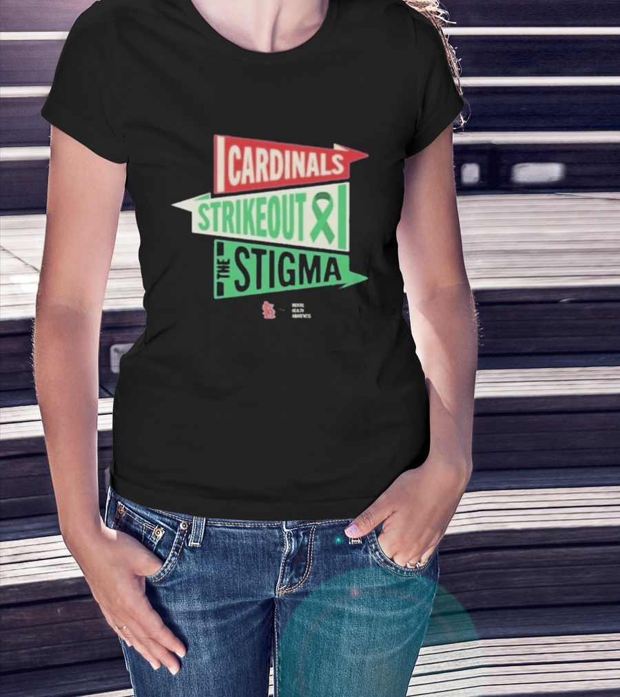 Cardinals Strikeout The Stigma Mental Health Awareness 2026 T-Shirt