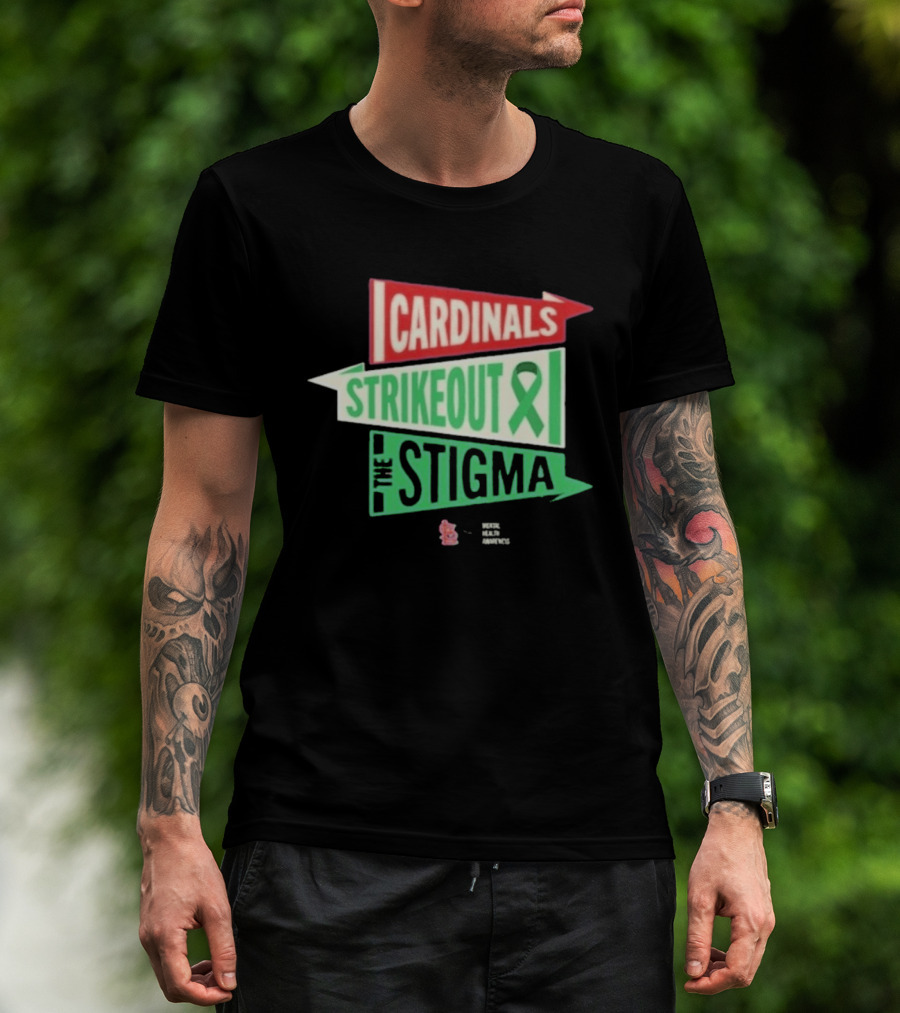 Cardinals Strikeout The Stigma Mental Health Awareness 2026 T-Shirt