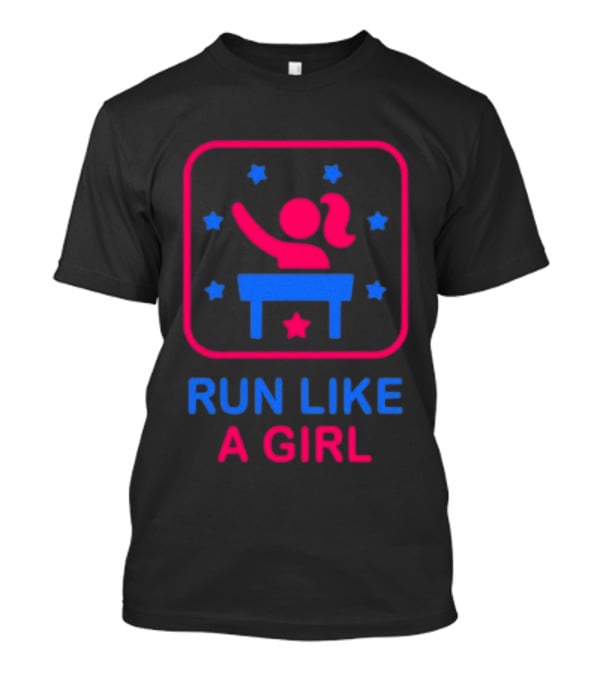 Run Like A Girl Happy Women's History Month Empowerment Stars T-Shirt