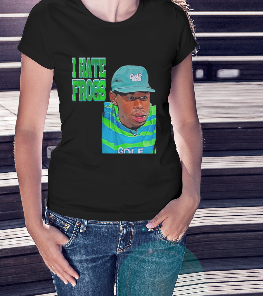 Tyler The Creator I Hate Frogs Meme Golf Hat Striped T-Shirt