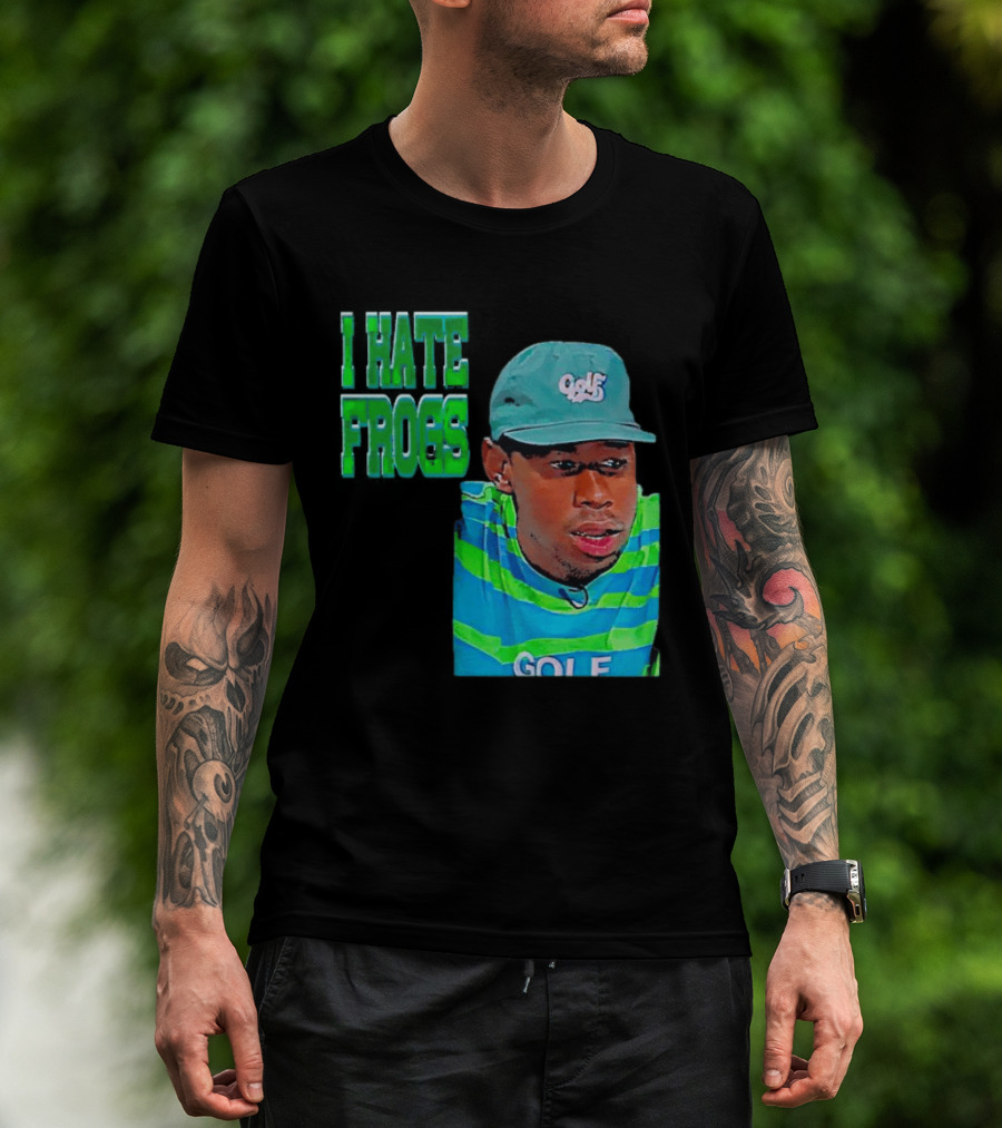 Tyler The Creator I Hate Frogs Meme Golf Hat Striped T-Shirt