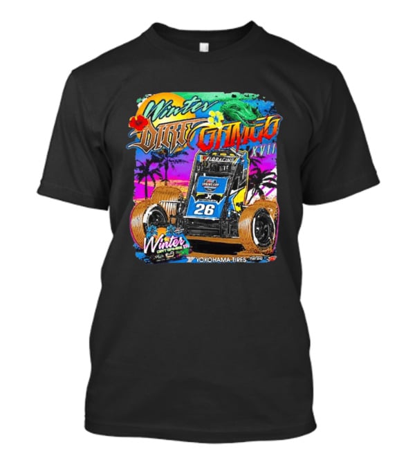 Winter Dirt Games XVII Sprint Car Yokohama Tires FloRacing 26 Tropical T-Shirt