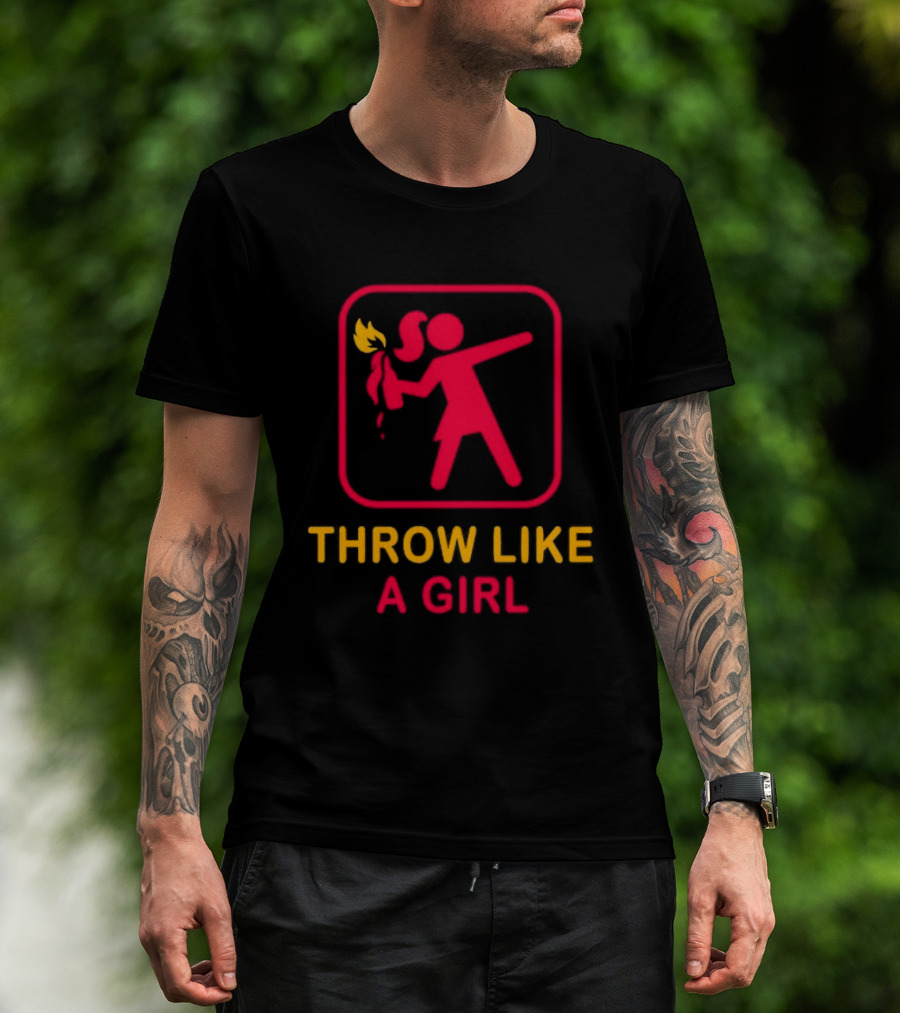 Throw Like A Girl Iconic Feminist Empowerment T-Shirt