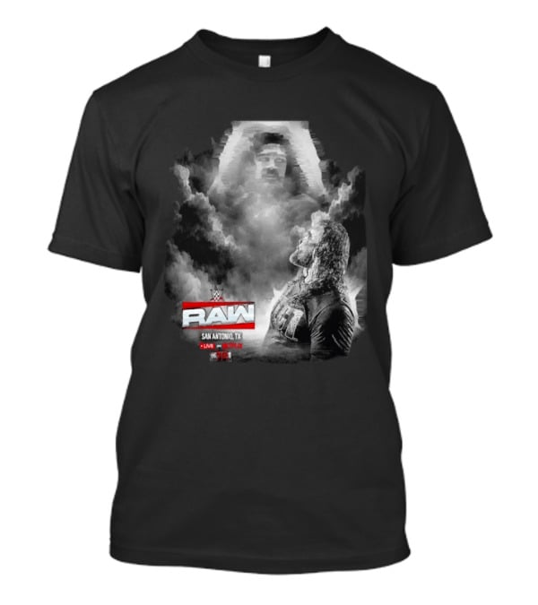 WWE Raw Roman Reigns San Antonio TX Live On USA Network T-Shirt