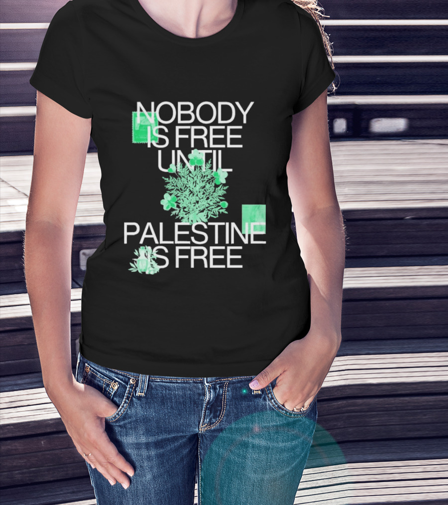 Nobody Is Free Until Palestine Is Free St. Patrick's Day Shamrock T-Shirt