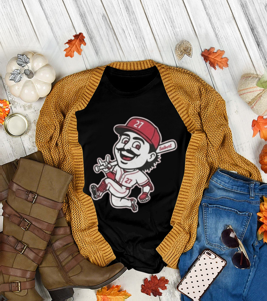 Sal Stewart Cartoon Baseball Character Number 27 Salbert T-Shirt