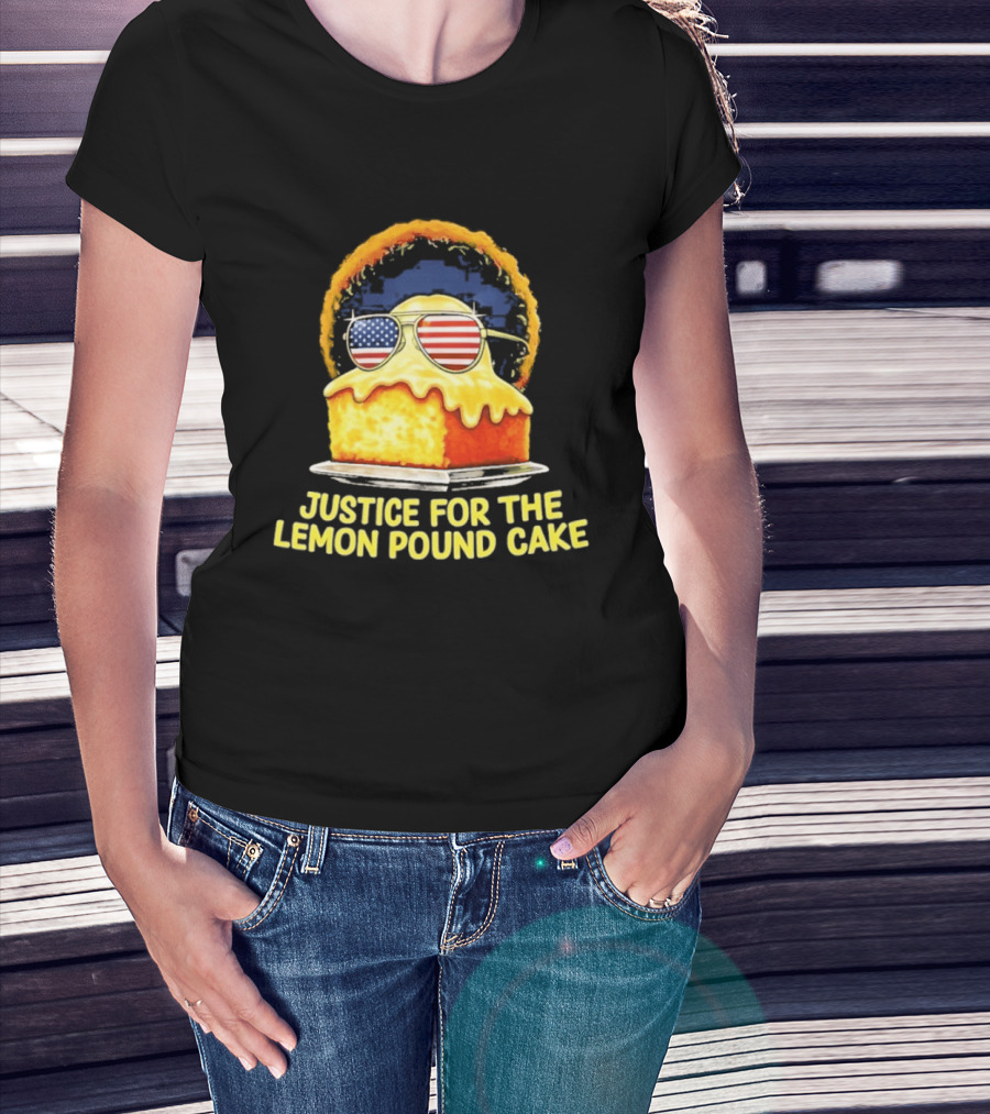 Justice For The Lemon Pound Cake Sunglasses USA Flag T-Shirt