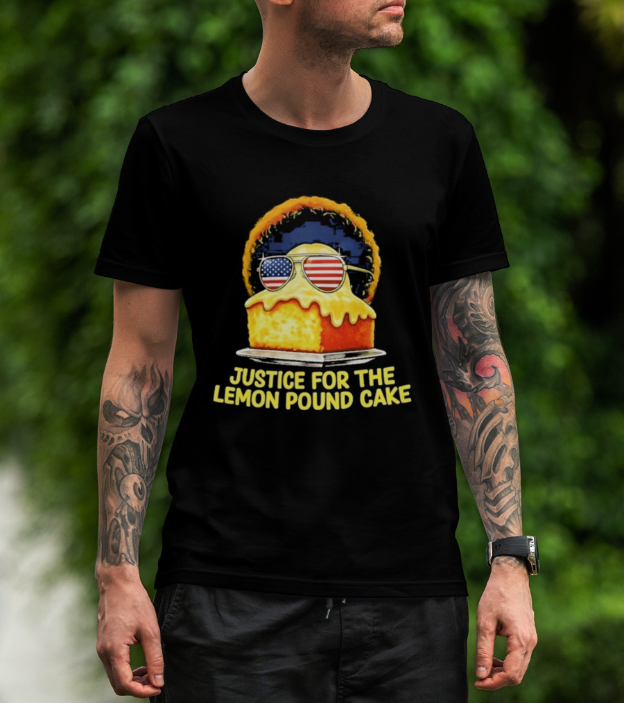 Justice For The Lemon Pound Cake Sunglasses USA Flag T-Shirt