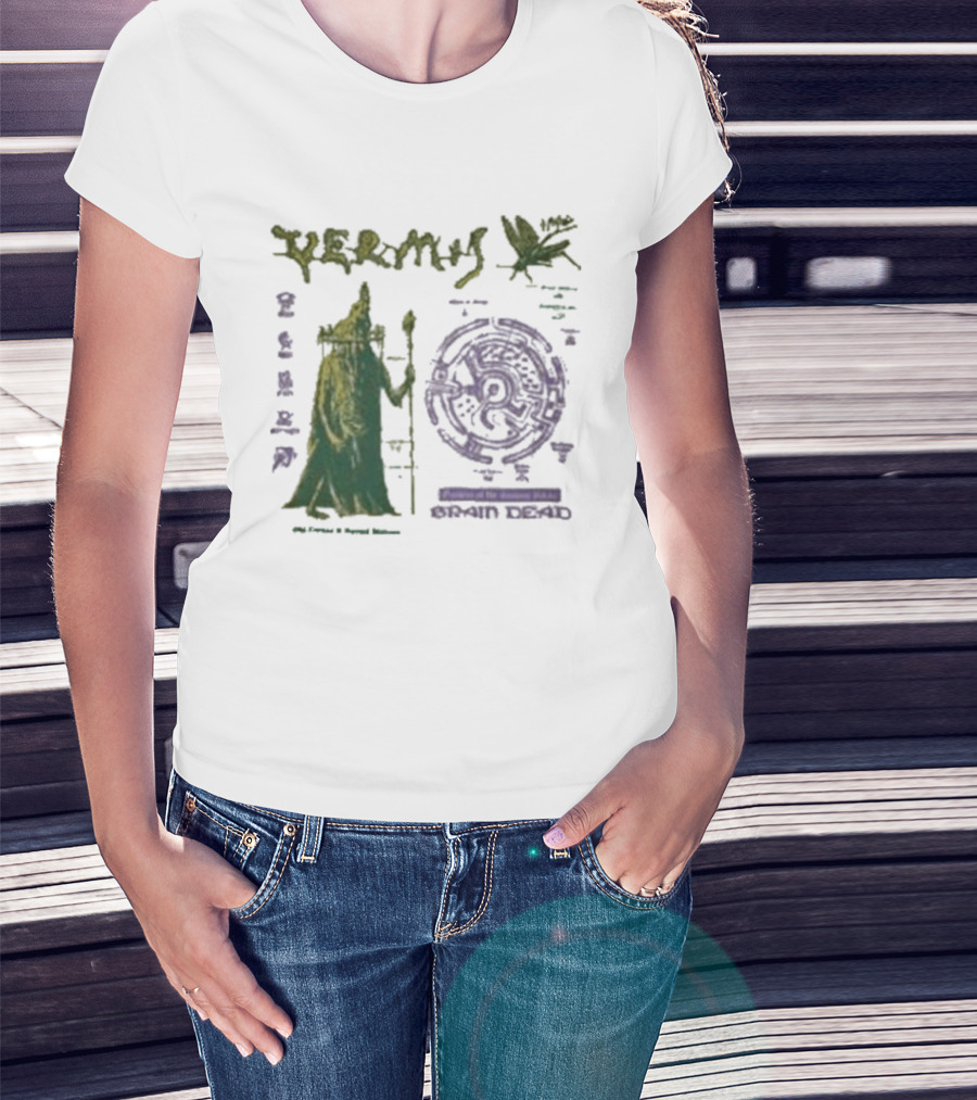 Vermis Brain Dead Fantasy Games Old Curses Mystic Frog Wizard T-Shirt