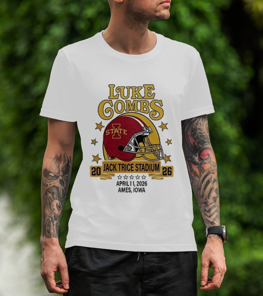 Luke Combs Iowa State Cyclones Jack Trice Stadium April 1 2026 Ames Iowa T-Shirt