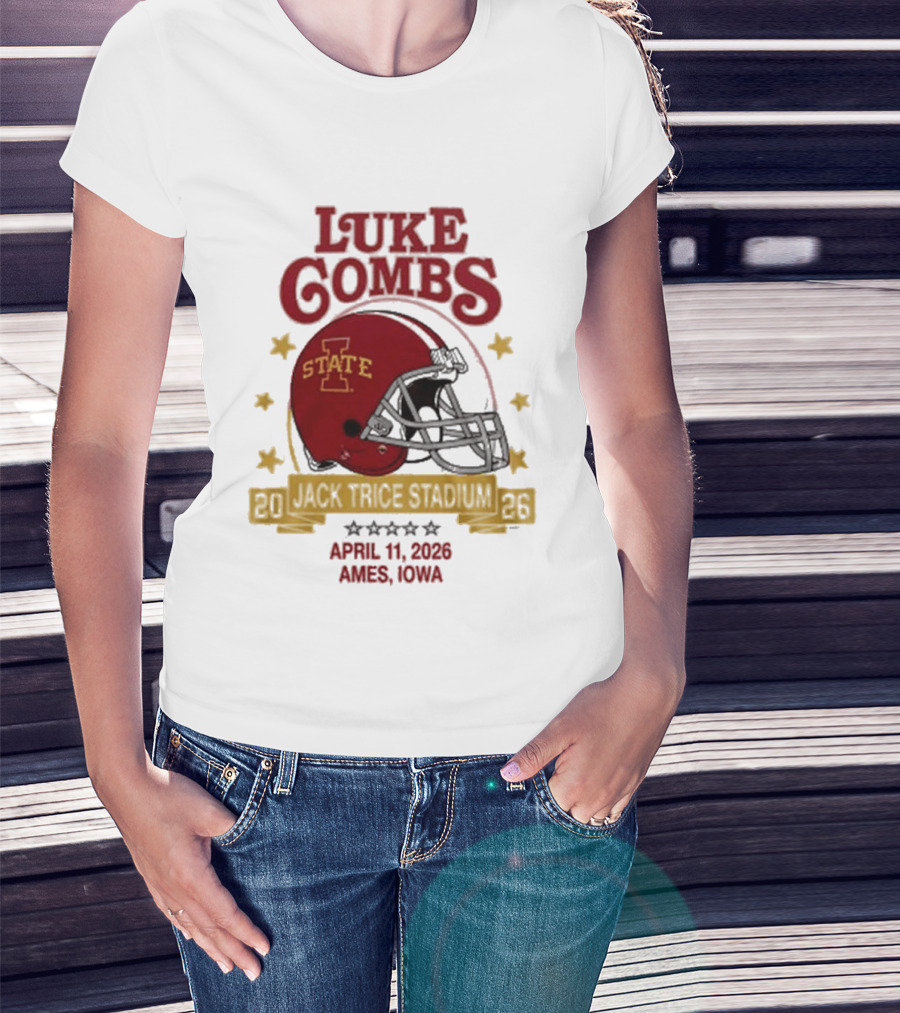 Luke Combs Iowa State Cyclones Football April 11 2023 Ames Iowa T-Shirt