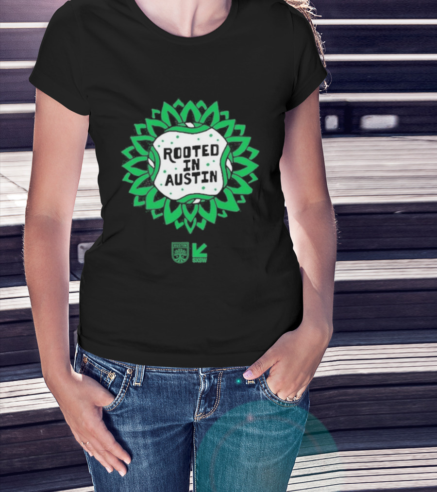 Rooted In Austin Austin FC SXSW Collaboration T-Shirt