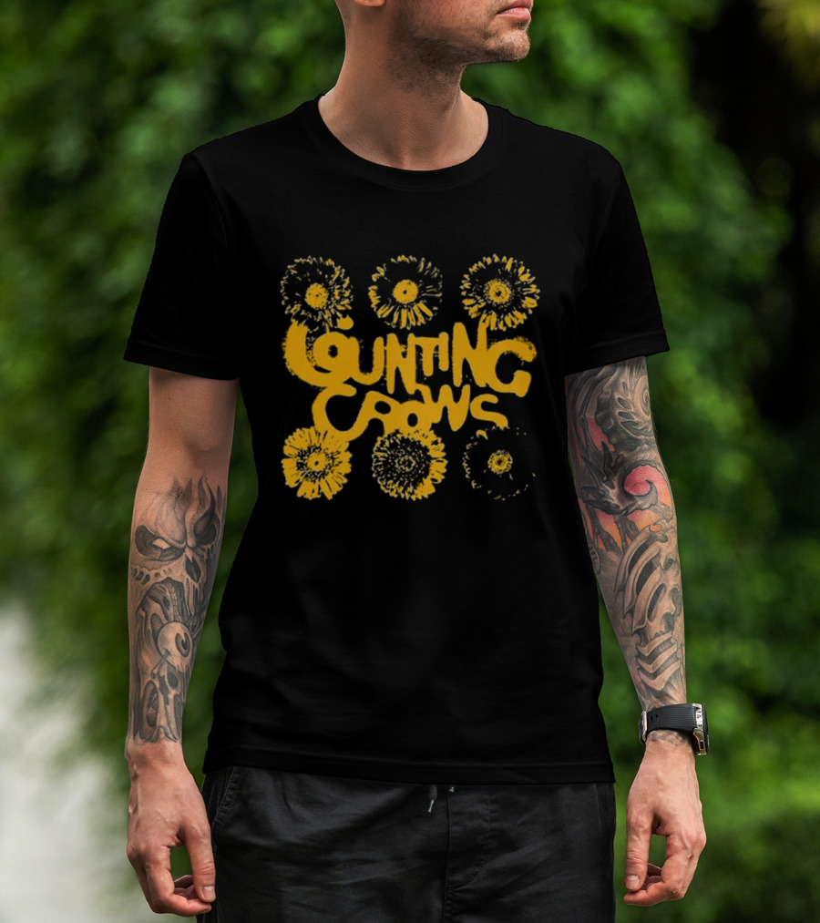Counting Crows 90's Flower Power Aesthetic T-Shirt