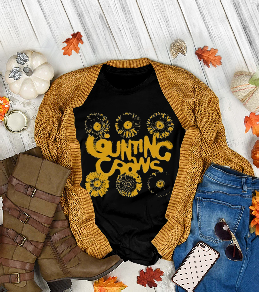Counting Crows 90's Flower Power Aesthetic T-Shirt