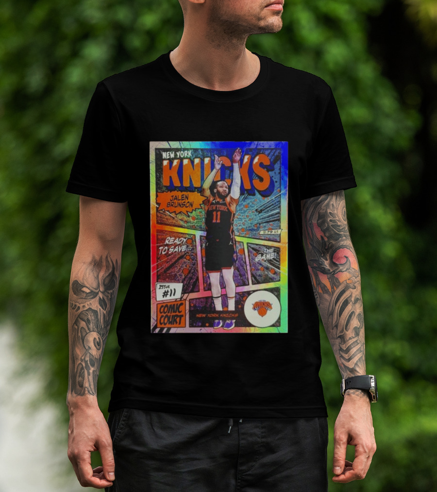 New York Knicks Jalen Brunson Comic Court Issue 11 T-Shirt