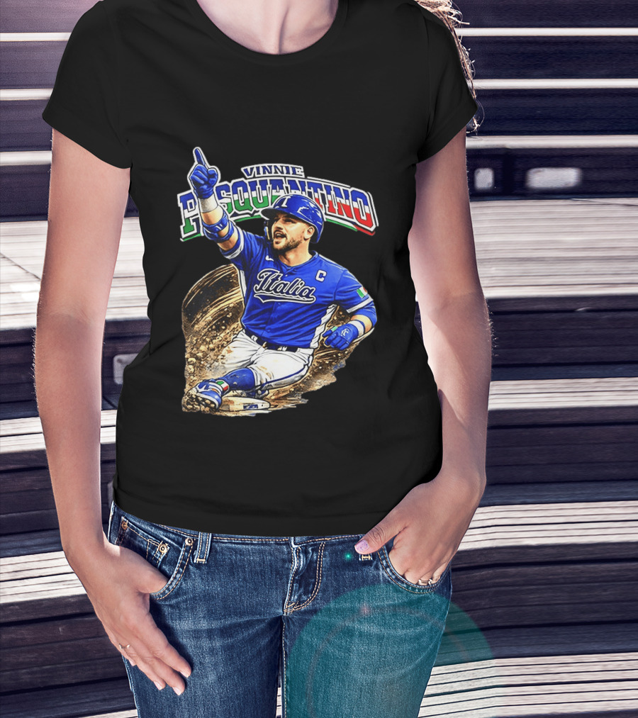Vinnie Pasquantino Italy Baseball Classic Caricature Italia Jersey Celebration T-Shirt