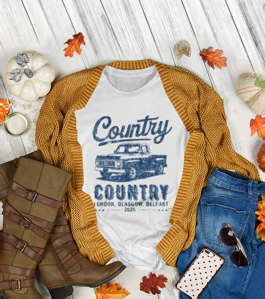 Country To Country London Glasgow Belfast 2026 Classic Car T-Shirt