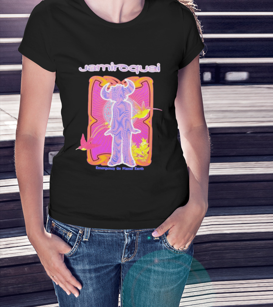 Jamiroquai Emergency On Planet Earth Psychedelic Vibrant Hummingbird T-Shirt