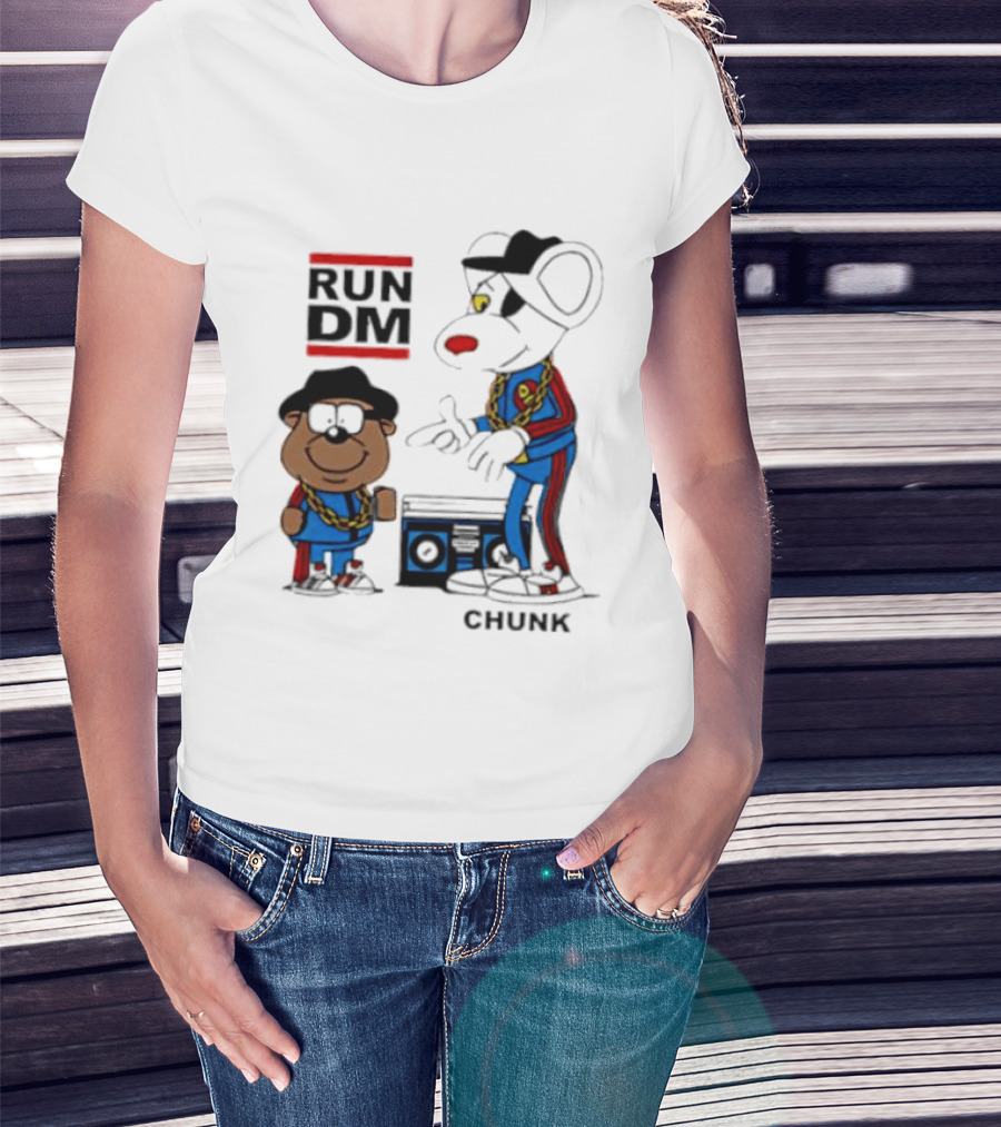 RUN DM Danger Mouse Penfold CHUNK With Boombox T-Shirt