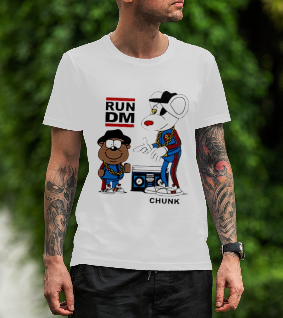 RUN DM Danger Mouse Penfold CHUNK With Boombox T-Shirt