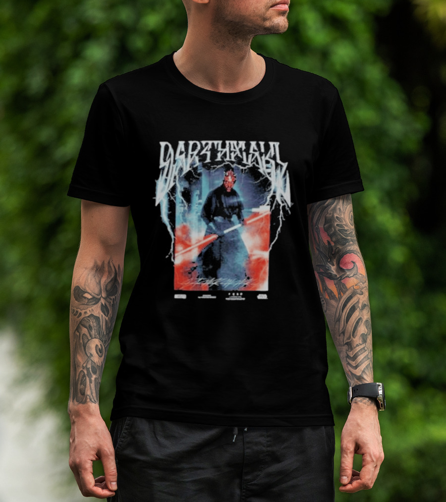Darth Maul Wars Metal Sith Lord Lightsaber Power T-Shirt