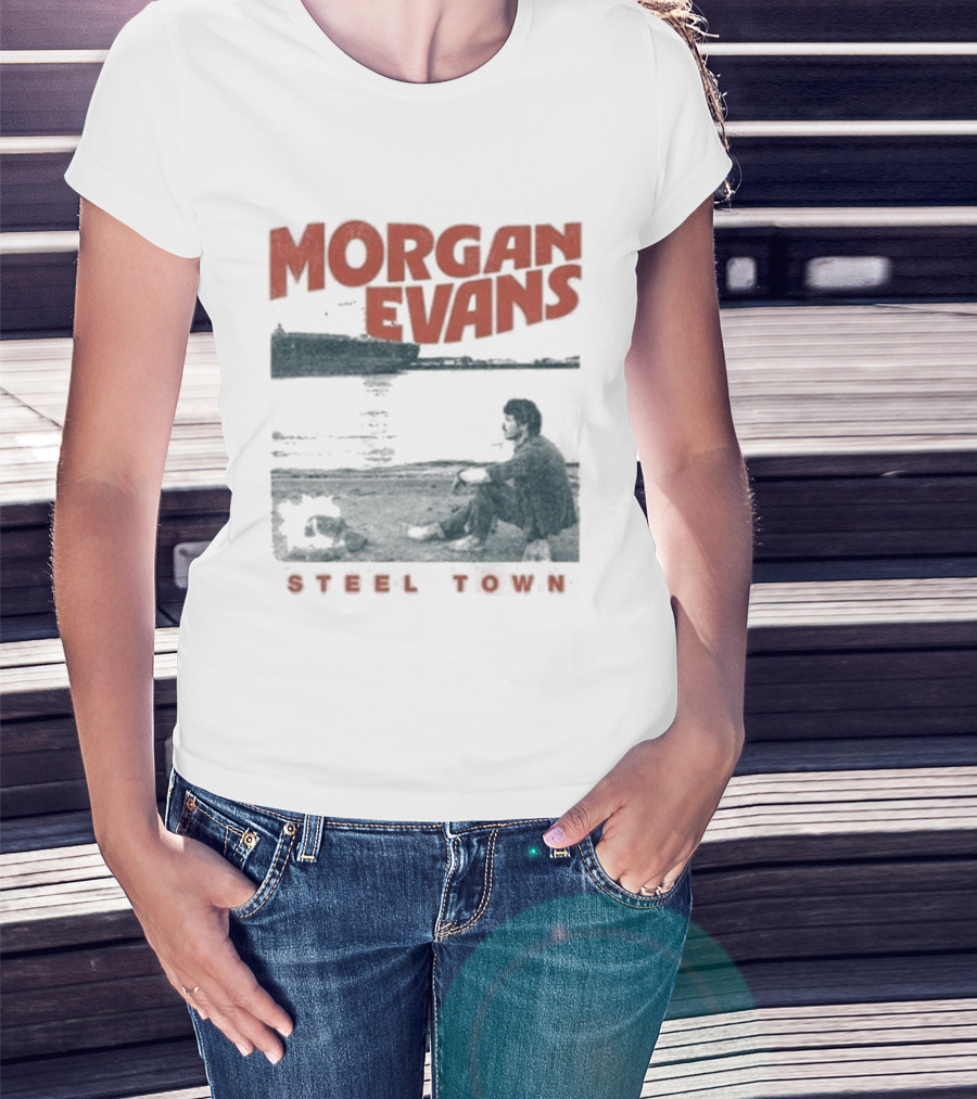 Morgan Evans Steel Town Sunset Silhouette Rowboat T-Shirt