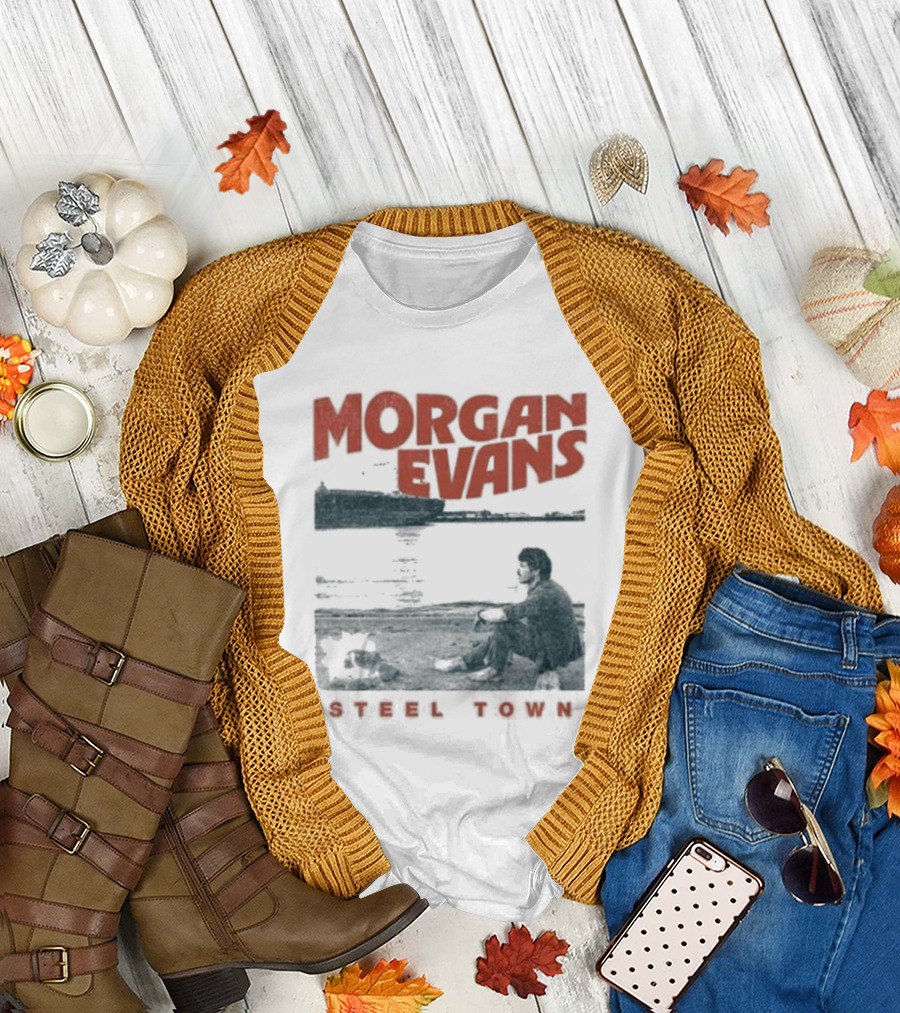 Morgan Evans Steel Town Sunset Silhouette Rowboat T-Shirt