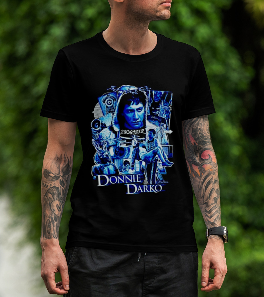 Donnie Darko Blue Collage With Art By Collin Doran T-Shirt