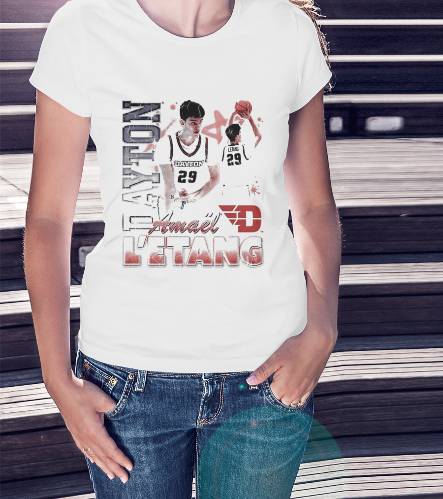 Dayton Flyers Amael L'Etang Basketball Player Number 29 T-Shirt