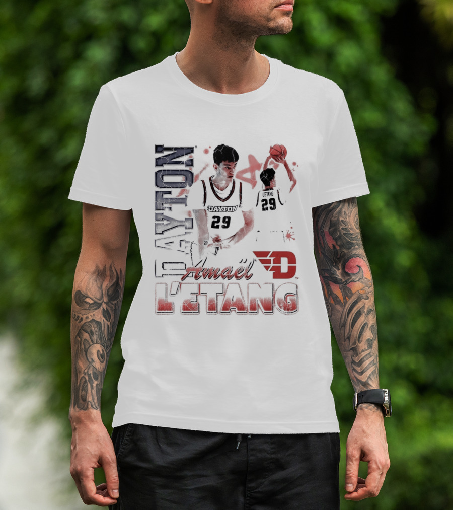 Dayton Flyers Amael L'Etang Basketball Player Number 29 T-Shirt