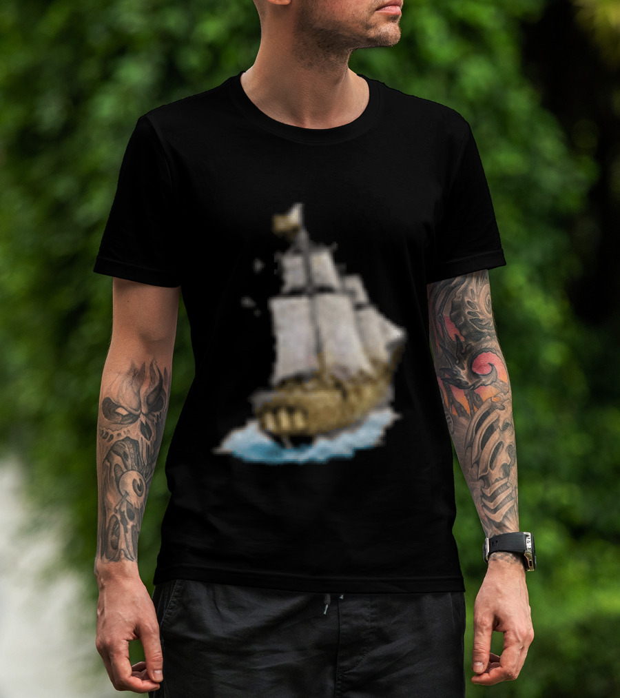 Johnny Blue Skies Dark Clouds Mutiny Midnight Ship Adventure T-Shirt