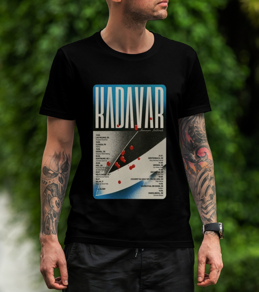 Kadavar Summer Festivals 2026 Las Palmas Clisson Colmar Dortmund Breitenbach Vevey Dunkelsbühl T-Shirt