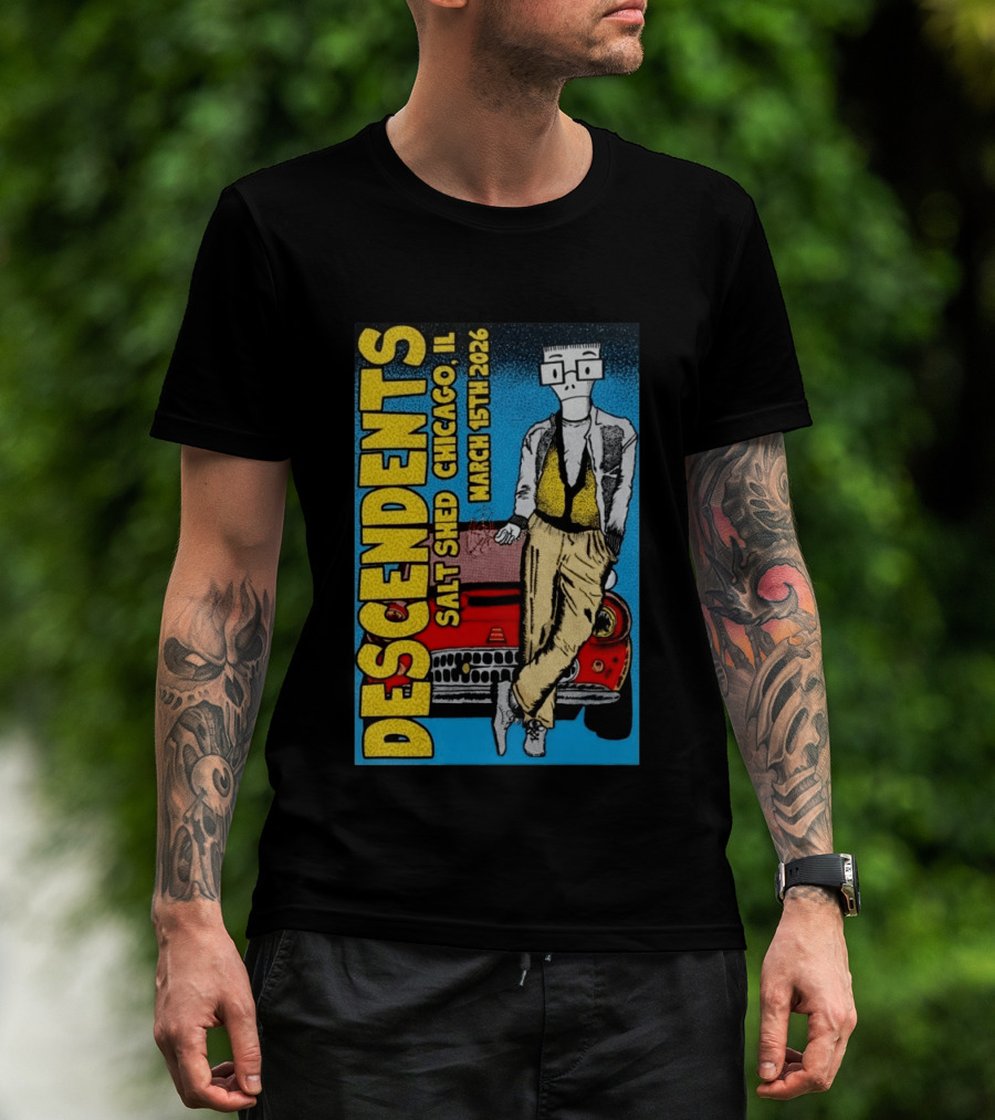 Descendents Salt Shed Chicago IL March 15th 2026 Tour T-Shirt