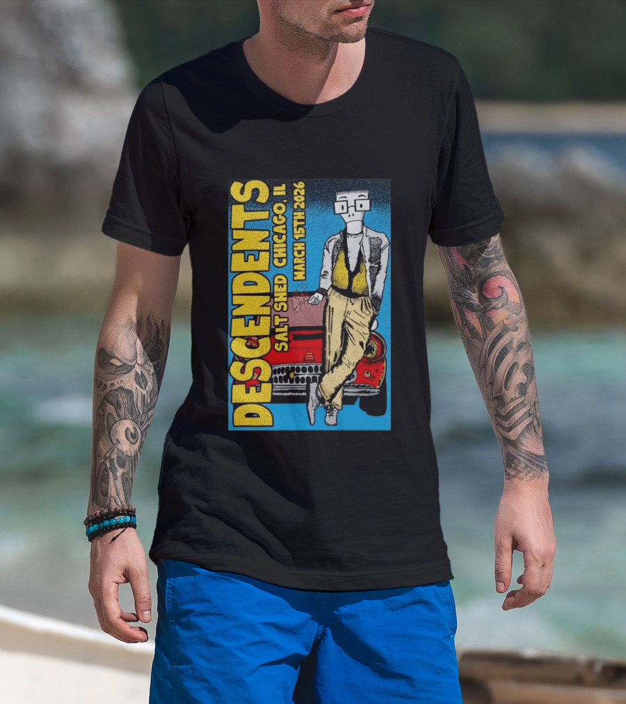 Descendents Salt Shed Chicago IL March 15th 2026 Tour T-Shirt