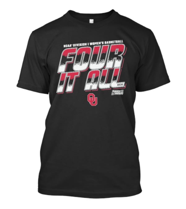 NCAA Division I Women's Basketball Oklahoma Sooners Four It All 2026 OU T-Shirt