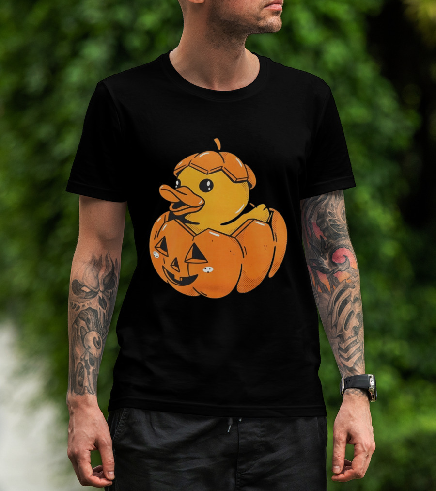 Rubber Duck Pumpkin Halloween Jack O' Lantern T-Shirt