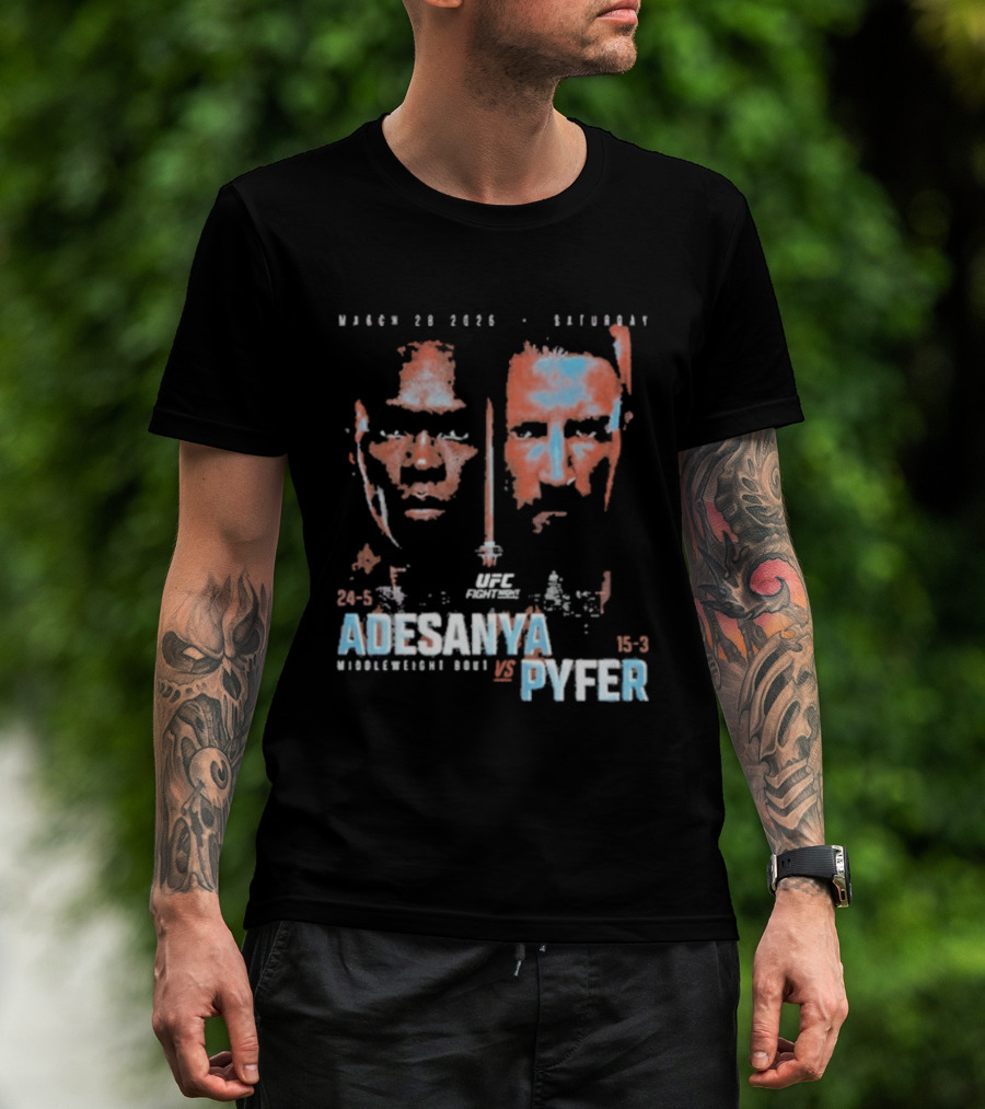 UFC Fight Night March 20 2026 Adesanya Vs Pyfer Middleweight Bout T-Shirt