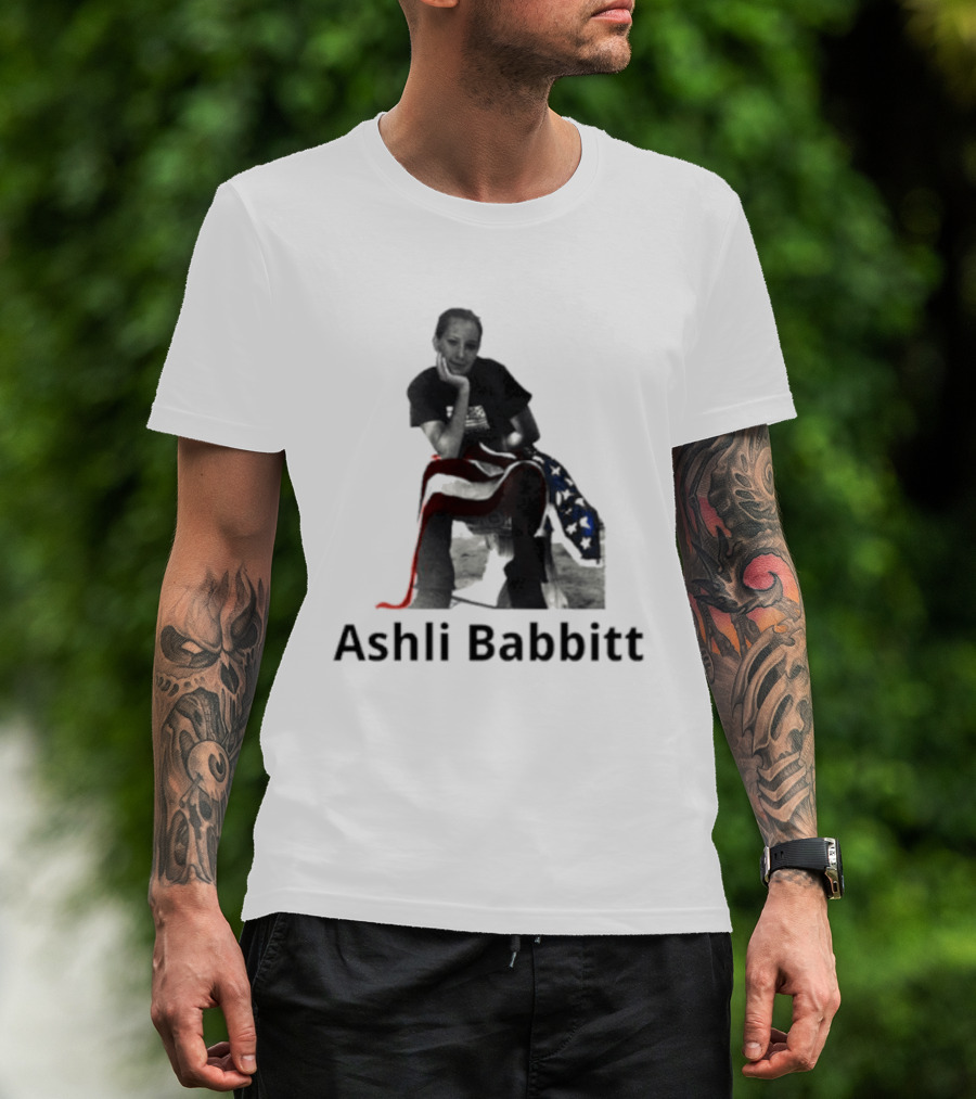 Ashli Babbitt USA Flag Hug T-Shirt