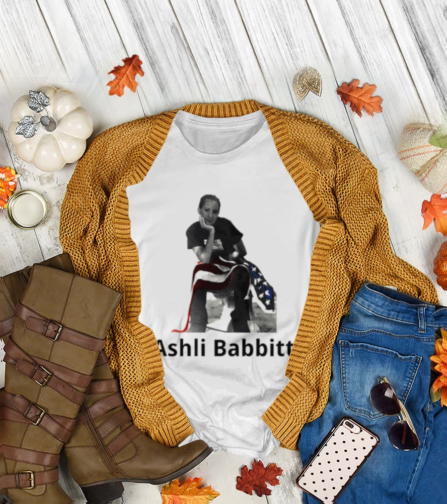 Ashli Babbitt USA Flag Hug T-Shirt